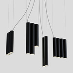 Silo 13 Multi Light Pendant - Textured Black