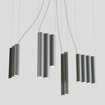 Silo 13 Multi Light Pendant - Tumbled Aluminum