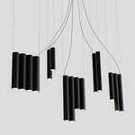 Silo 14 Multi Light Pendant - Textured Black