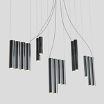 Silo 14 Multi Light Pendant - Mirror Polished