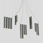 Silo 14 Multi Light Pendant - Tumbled Aluminum