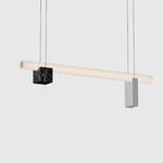 Isle 01B Linear Pendant - Black Marquina / Polished Aluminum