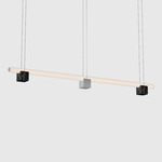 Isle 03A Linear Pendant - Black Marquina / Polished Aluminum