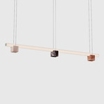 Isle 03A Linear Pendant - Pink Portugal / Red Levanto / Red Negrais