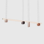 Isle 03B Linear Pendant - Pink Portugal / Red Levanto / Red Negrais