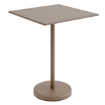 Linear Steel Square Cafe Table - Taupe