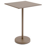 Linear Steel Square Cafe Table - Taupe