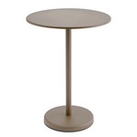Linear Steel Round Cafe Table - Taupe