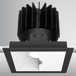 Luca 3.5 inch Square Wall Wash Downlight with Trim - Black / White