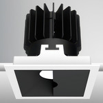 Luca 3.5 inch Square Wall Wash Downlight with Trim - White / Black