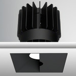 Luca 3.5 inch Square Trimless Wall Wash Downlight - Black
