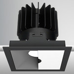 Luca 3.5 inch Square Wall Wash Downlight with Trim - Black / Haze