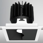 Luca 3.5 inch Square Wall Wash Downlight with Trim - White / Black