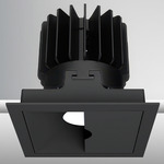 Luca 3.5 inch Square Wall Wash Downlight with Trim - Black / Black