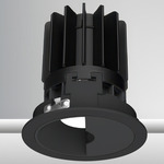 Luca 2.7 inch Round Wall Wash Downlight with Trim - Black / Black