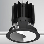Luca 2.7 inch Round Wall Wash Downlight with Trim - Black / Haze