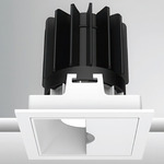 Luca 2.7 inch Square Wall Wash Downlight with Trim - White / White