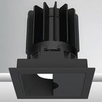 Luca 2.7 inch Square Wall Wash Downlight with Trim - Black / Black