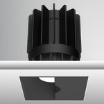 Luca 2.7 inch Square Trimless Wall Wash Downlight - Black