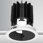 Luca 2.7 inch Round TruColor RGBTW 24V Wall Wash With Trim - White / Black