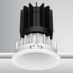 Luca 2.7 inch Round DALI/DMX RGBTW 48V Downlight with Trim - White / White