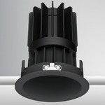 Luca 2.7 inch Round DALI/DMX RGBTW 48V Downlight with Trim - Black / Black