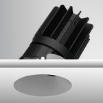 Luca 2.7 inch Round DALI/DMX RGBTW 48V Trimless Downlight - Haze Satin Silver