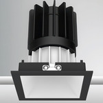 Luca 2.7 inch Square DALI/DMX RGBTW 48V Downlight with Trim - Black / White
