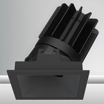 Luca 2.7 inch Square DALI/DMX RGBTW 48V Downlight with Trim - Black / Black