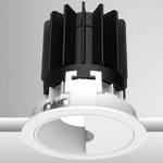 Luca 2.7 inch Round DALI/DMX RGBTW 48V Wall Wash with Trim - White / White