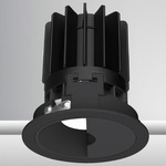 Luca 2.7 inch Round DALI/DMX RGBTW 48V Wall Wash with Trim - Black / Black