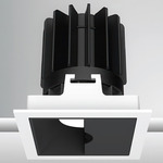 Luca 2.7 inch Square DALI/DMX RGBTW 48V Wall Wash with Trim - White / Black