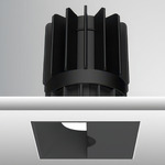Luca 2.7 inch Square DALI/DMX RGBTW 48V Trimless Wall Wash - Black