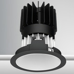 Luca 3.5 inch Round DALI/DMX RGBTW 48V Downlight with Trim - Black / White