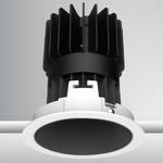 Luca 3.5 inch Round DALI/DMX RGBTW 48V Downlight with Trim - White / Black