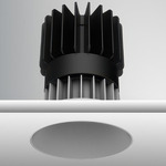 Luca 3.5 inch Round DALI/DMX RGBTW 48V Trimless Downlight - Haze Satin Silver