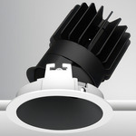 Luca 3.5 inch Round DALI/DMX RGBTW 48V Downlight with Trim - White / Black