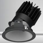 Luca 3.5 inch Round DALI/DMX RGBTW 48V Downlight with Trim - Black / Haze Satin Silver