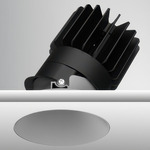 Luca 3.5 inch Round DALI/DMX RGBTW 48V Trimless Downlight - Haze Satin Silver