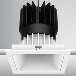 Luca 3.5 inch Square DALI/DMX RGBTW 48V Downlight with Trim - White / White