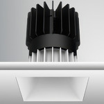 Luca 3.5 inch Square DALI/DMX RGBTW 48V Trimless Downlight - White