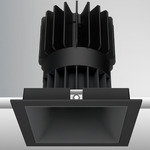 Luca 3.5 inch Square DALI/DMX RGBTW 48V Downlight with Trim - Black / Black