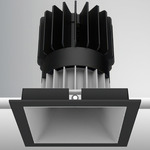 Luca 3.5 inch Square DALI/DMX RGBTW 48V Downlight with Trim - Black / Haze Satin Silver