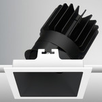 Luca 3.5 inch Square DALI/DMX RGBTW 48V Downlight with Trim - White / Black