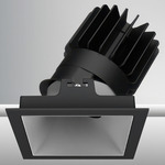 Luca 3.5 inch Square DALI/DMX RGBTW 48V Downlight with Trim - Black / Haze Satin Silver