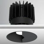 Luca 3.5 inch Round DALI/DMX RGBTW 48V Trimless Wall Wash - Black