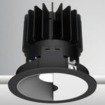 Luca 3.5 inch Round DALI/DMX RGBTW 48V Wall Wash with Trim - Black / Haze Satin Silver