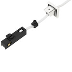 TS24M 2-Circuit Magnetic Track Plenum Rated End Power Feed - Black