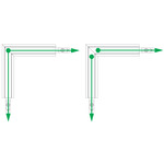 TS24M 2-Circuit Magnetic Track L Shape Power Feed - White