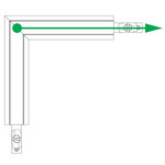 TS24M 2-Circuit Magnetic Track L Shape Power Feed - White